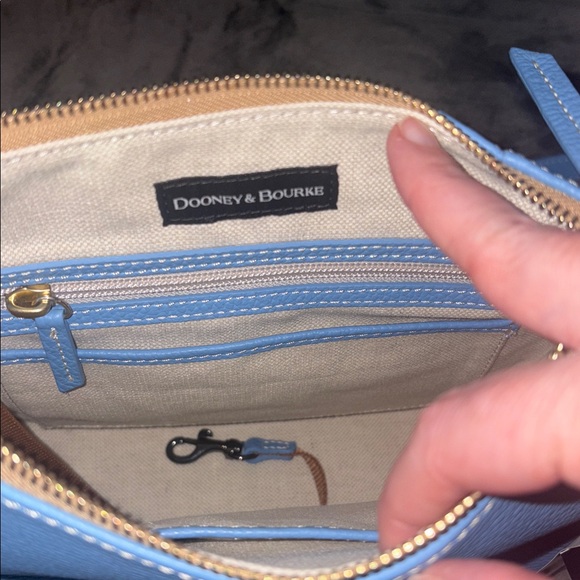 SOLD Dooney and Bourke Azure Blue Crossbody To Shoulder Handbag Pebbled SOLD - Picture 3 of 5